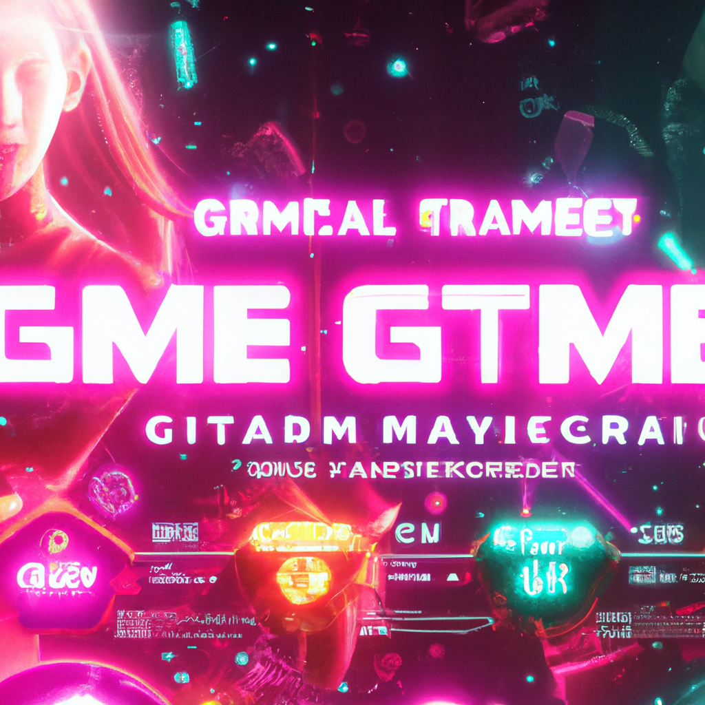 Hero collage of neon arcade scenes, players, and HUD overlays